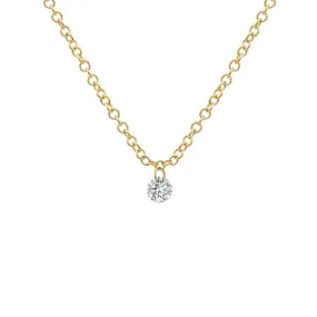 Floating Round Diamond Necklace