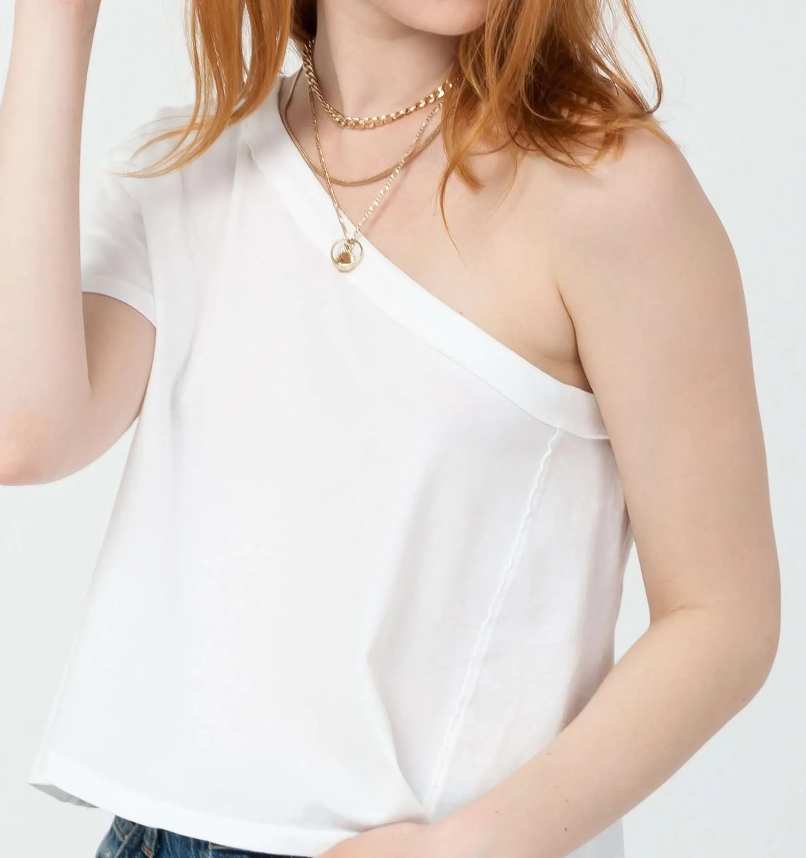 Free People Women's One Arm Tank White Size Medium