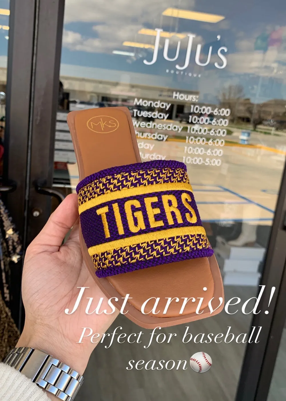 Geaux Tigers Sandal