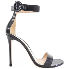 Gianvito Rossi Black Ankle Strap Sandals - 38