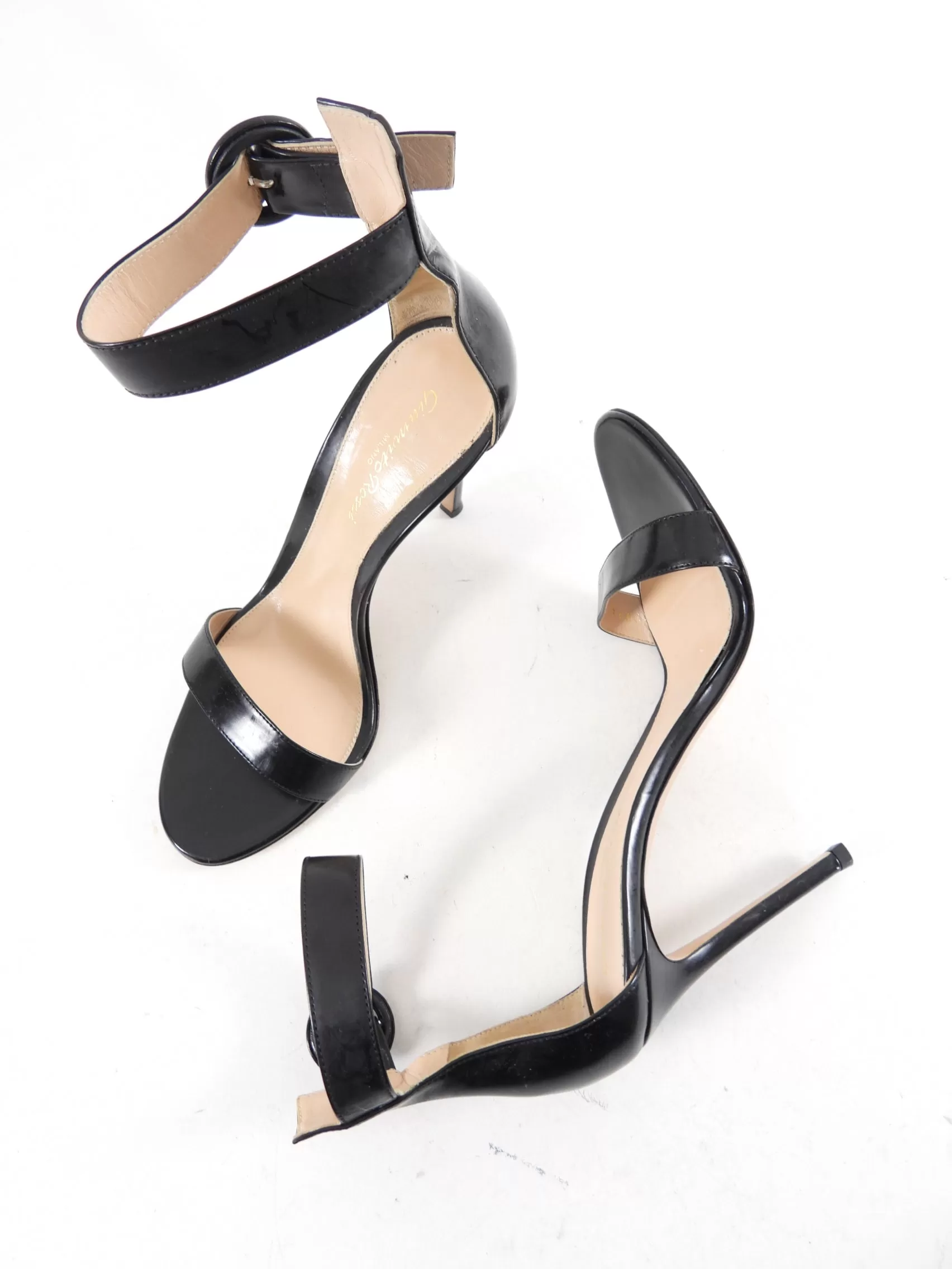 Gianvito Rossi Black Ankle Strap Sandals - 38