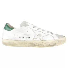 Golden Goose White and Green Superstar Low Top Sneakers - 39