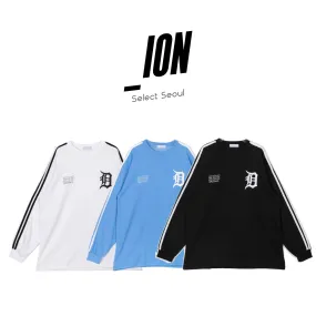 IONSEOUL  |Crew Neck Unisex Street Style U-Neck Long Sleeves Cotton