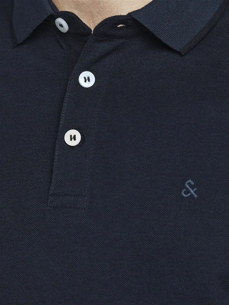 Jack & Jones Paulos Plain Polo Shirt Dark Navy