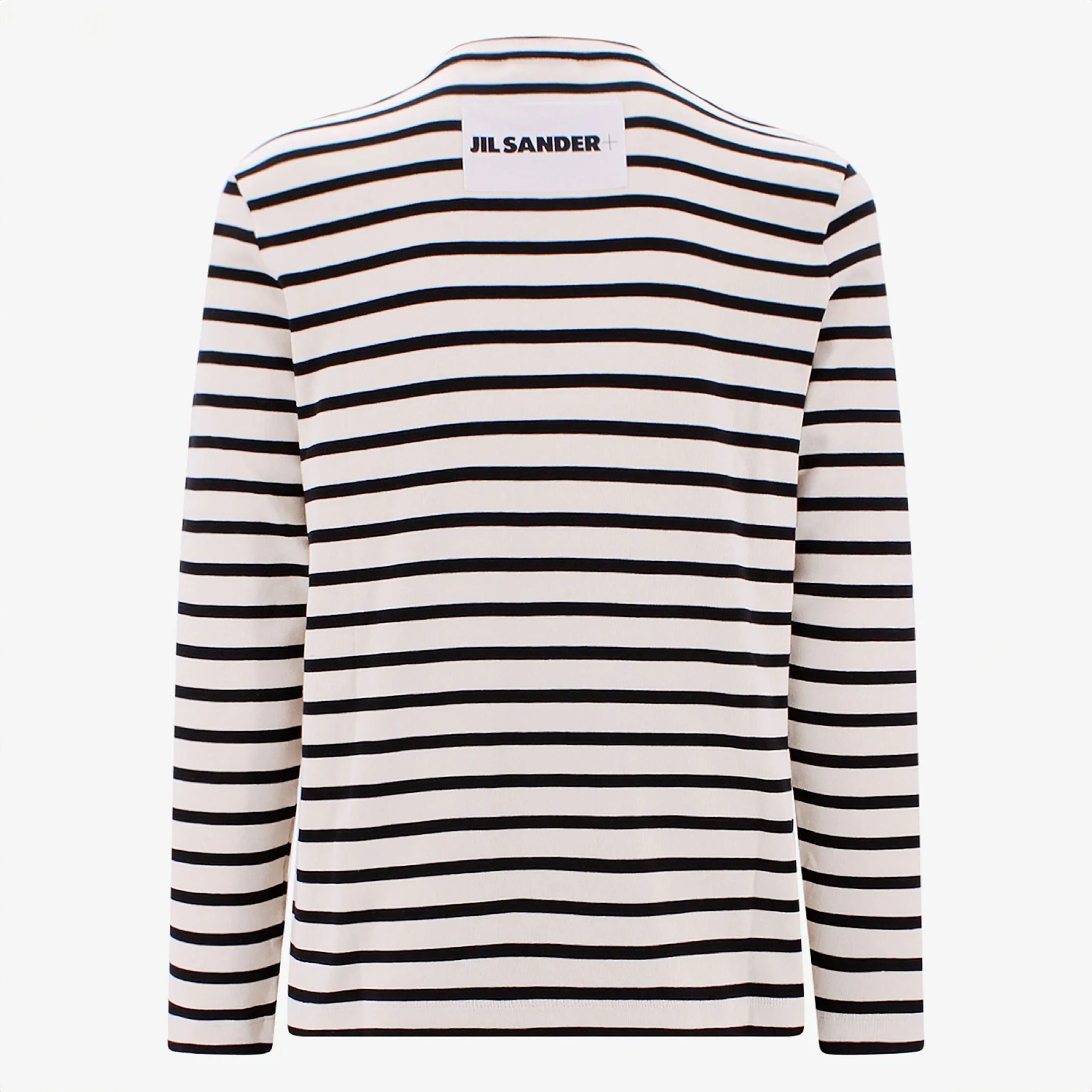 Jil Sander  |Crew Neck Stripes Street Style Long Sleeves Cotton