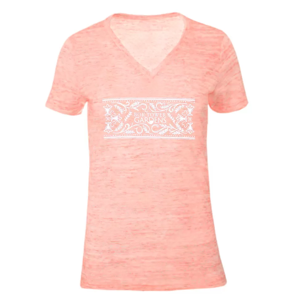 Ladies Tri-Blend Scroll Artwork Tee Shirt