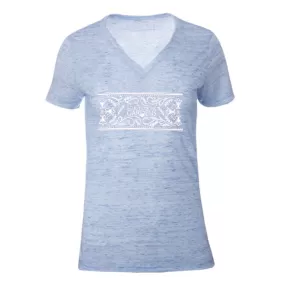 Ladies Tri-Blend Scroll Artwork Tee Shirt