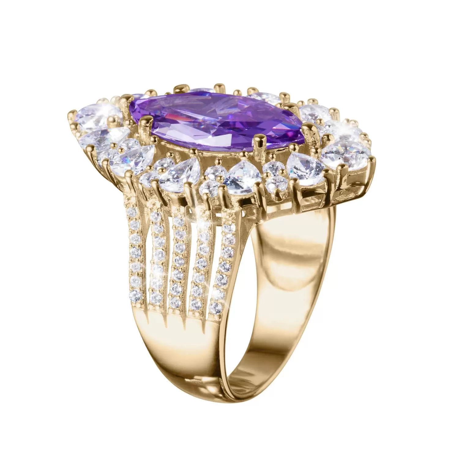 Lavender Bloom Ladies Ring