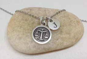 Libra Horoscope Necklace, Zodiac Jewelry