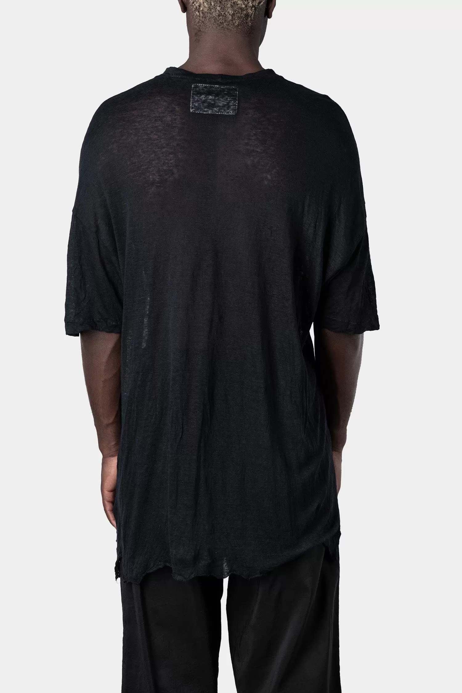 Lightweight crewneck linen t-shirt