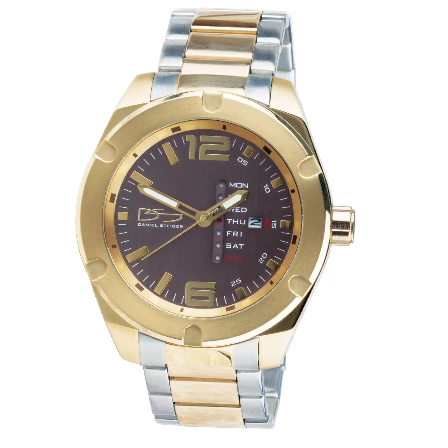 Linear Day Date Gold Two-Tone Watch