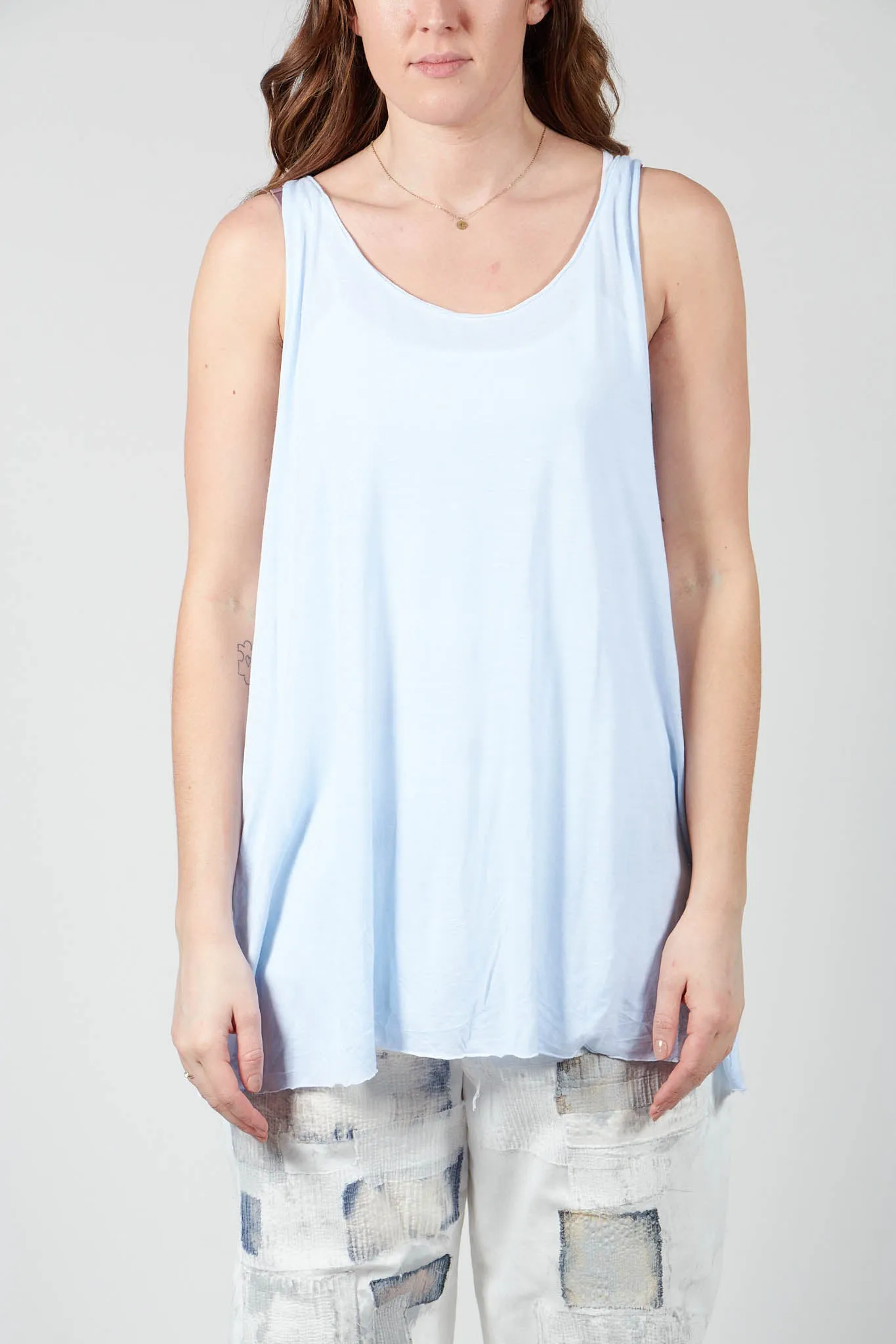 Loose Tank Top in Ice Blue