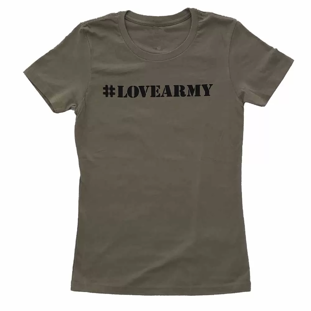 #LOVEARMY Femme Fit T-Shirt supporting the Dream Corps