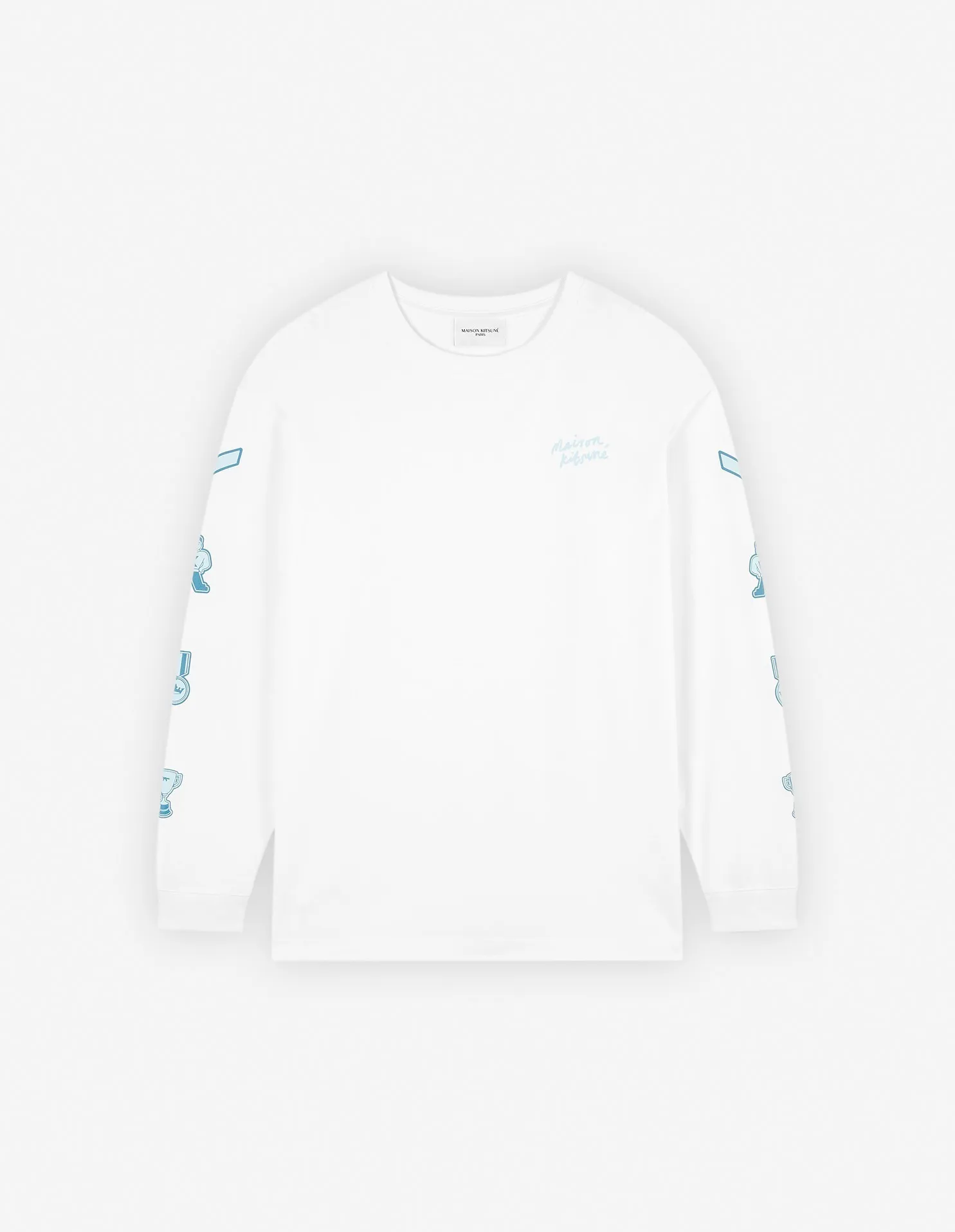 MAISON KITSUNE  |Crew Neck Unisex Street Style Long Sleeves Plain Cotton