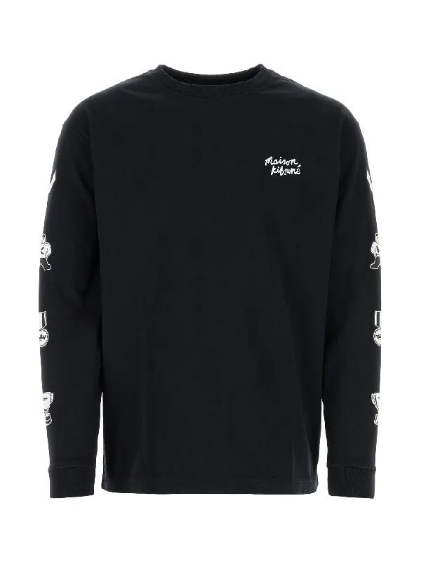 MAISON KITSUNE  |Crew Neck Unisex Street Style Long Sleeves Plain Cotton