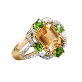 Mandarin Citrine Ladies Ring