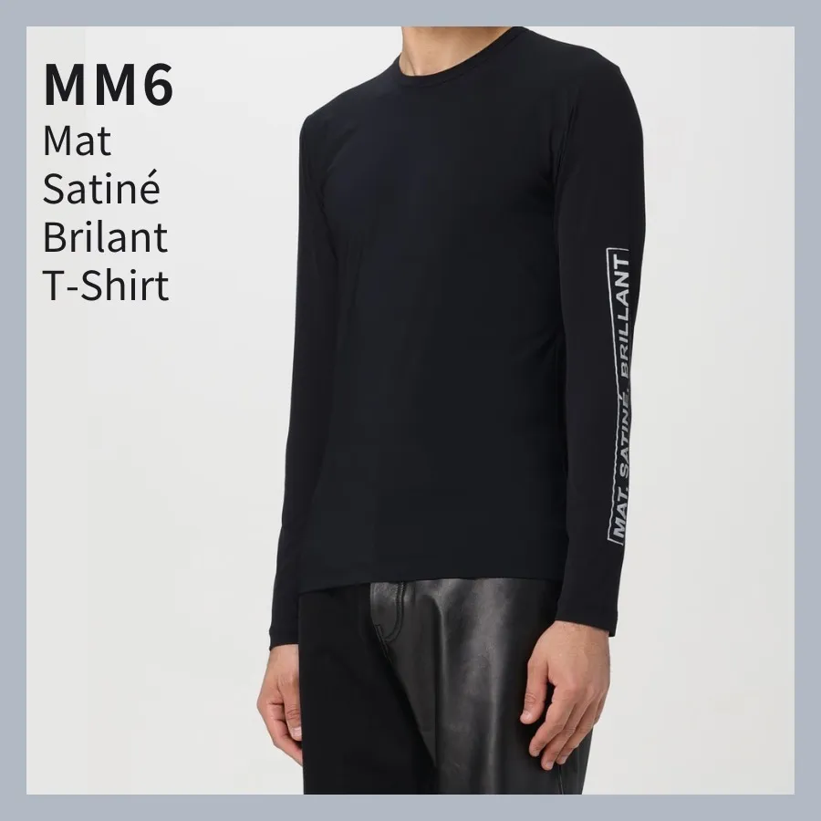 MM6 Maison Margiela  |Crew Neck Nylon Street Style Long Sleeves Plain