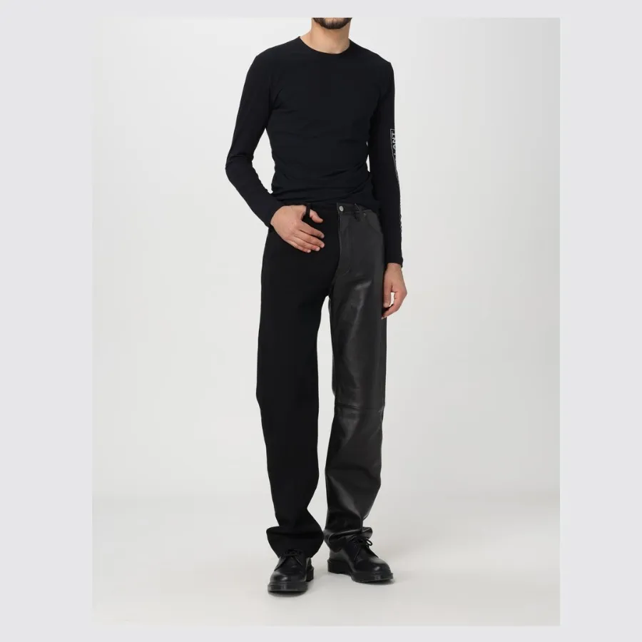 MM6 Maison Margiela  |Crew Neck Nylon Street Style Long Sleeves Plain