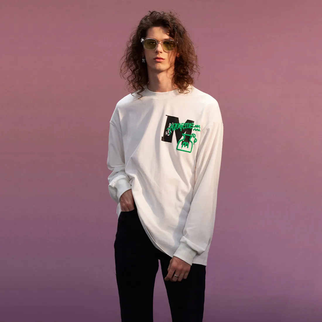 MR. ENJOY DA MONEY  |Crew Neck Unisex Street Style Long Sleeves Cotton