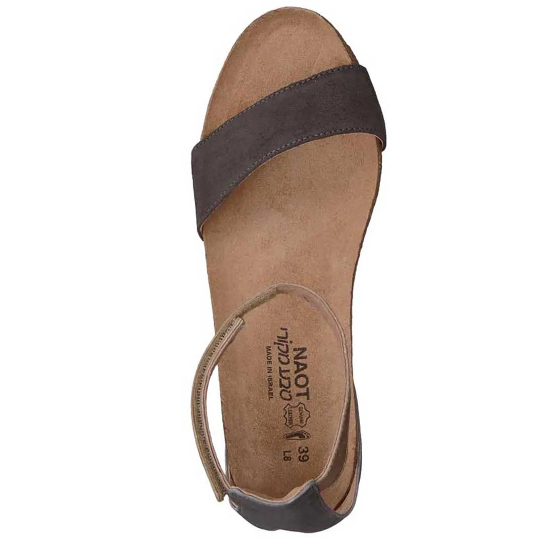 Naot Pixie Sandal Oily Black/ Vintage Slate/ Khaki Beige (Women's)