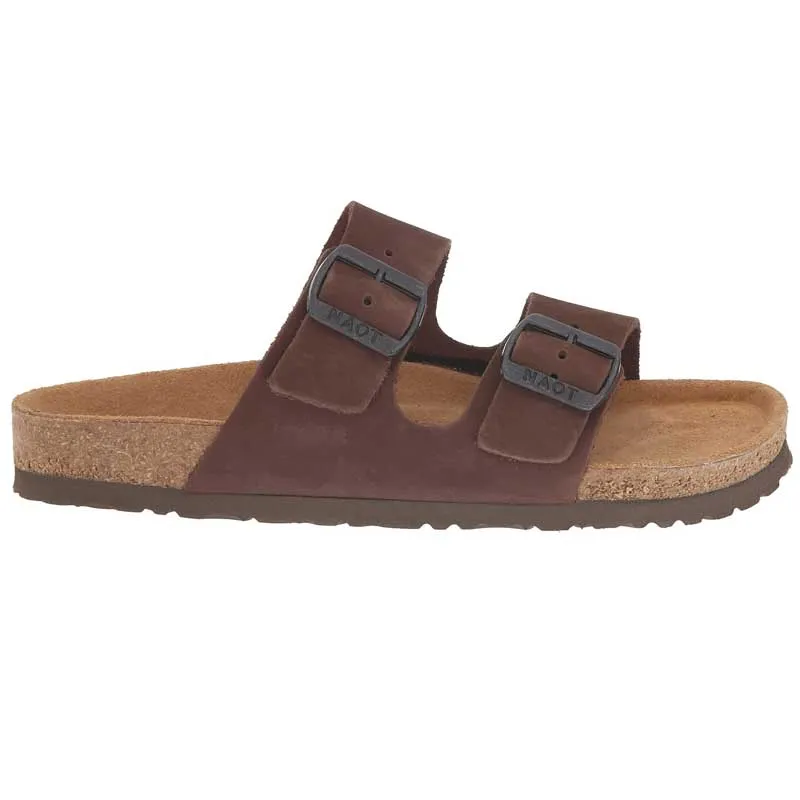 Naot Womens Santa Barbara Two Strap Sandal- Java Nubuck