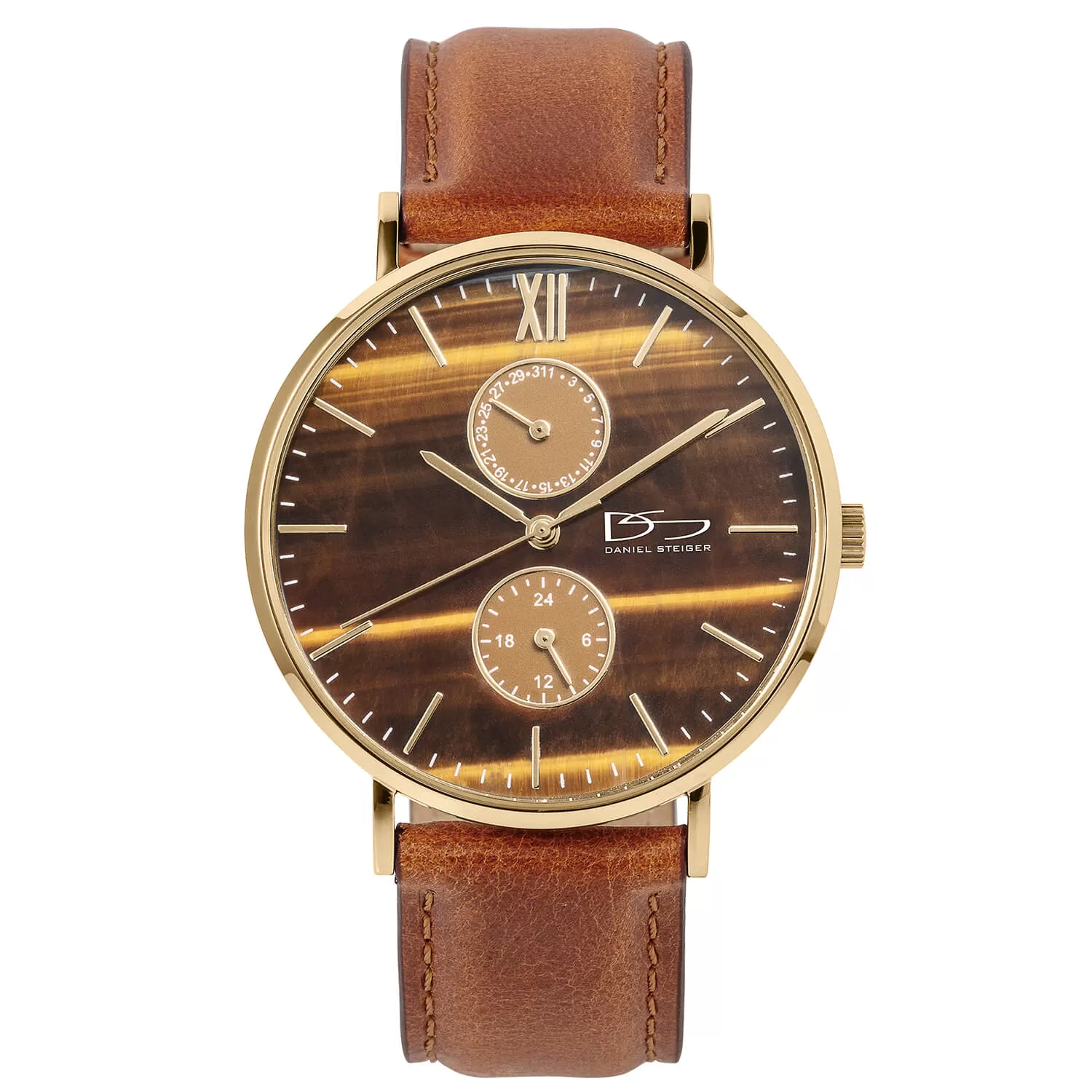 Natural Stone Tiger's Eye Men's Watch