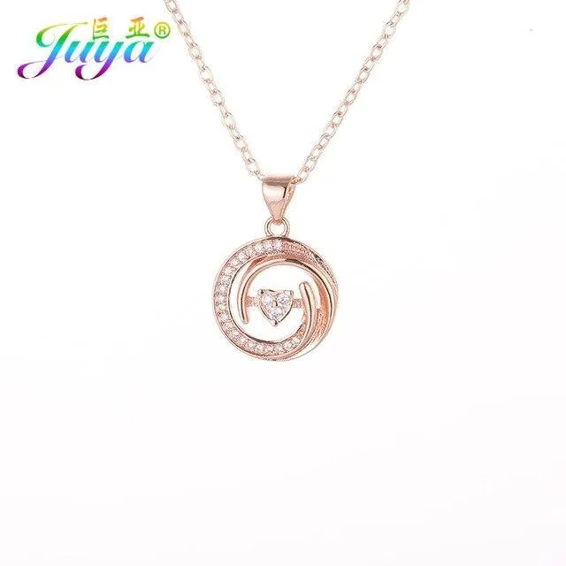 New Micro Pave Heart Zircon Necklace antique Pendants Jewelry