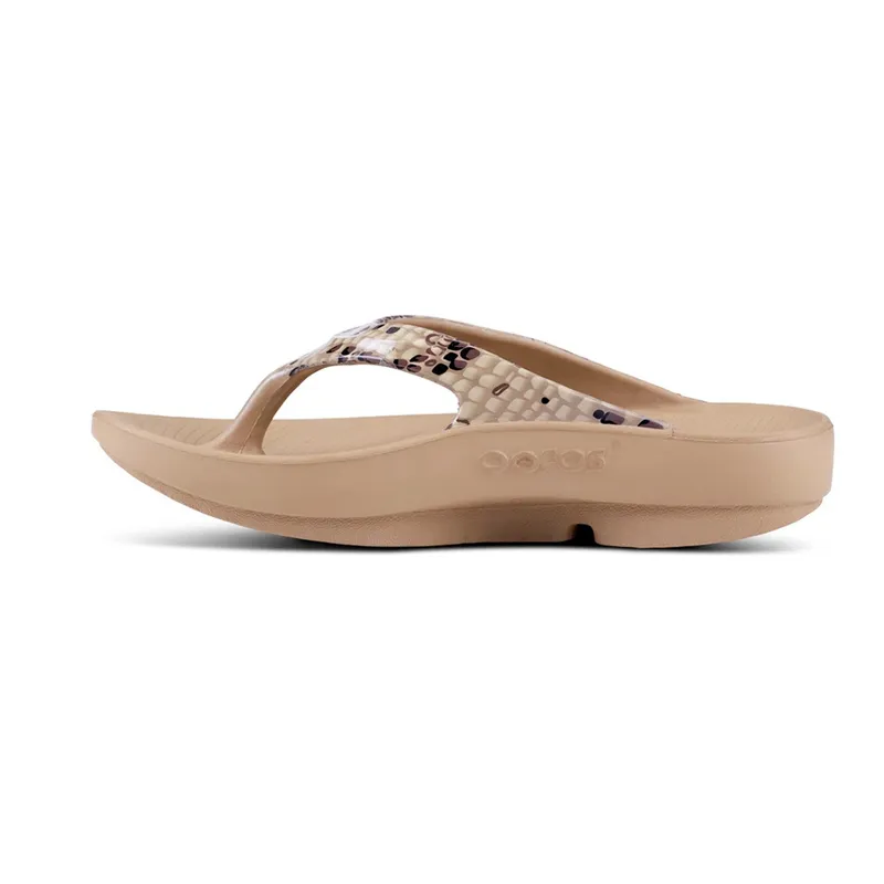 Oofos Womens Oolala Limited Sandal – Desert Snake