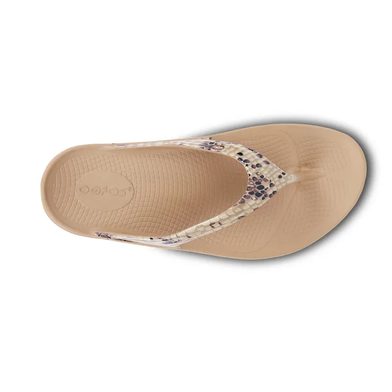 Oofos Womens Oolala Limited Sandal – Desert Snake