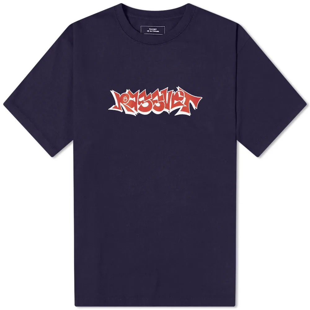 PACCBET Graffiti Logo T-ShirtNavy