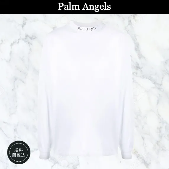 Palm Angels  |Crew Neck Unisex Street Style Long Sleeves Plain Cotton