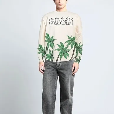 Palm Angels  |Tropical Patterns Unisex Street Style U-Neck Long Sleeves