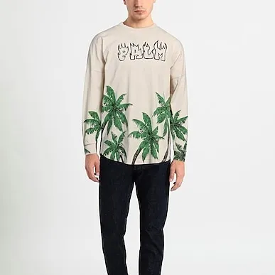 Palm Angels  |Tropical Patterns Unisex Street Style U-Neck Long Sleeves