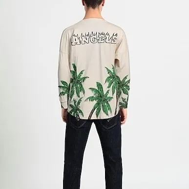 Palm Angels  |Tropical Patterns Unisex Street Style U-Neck Long Sleeves