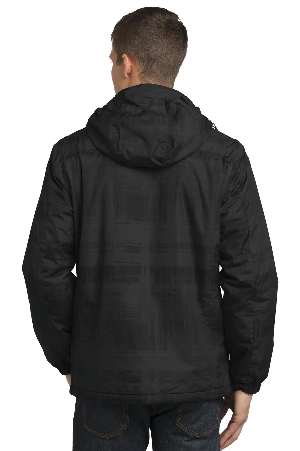 Port Authority Brushstroke Print Insulated Jacket J320 Black