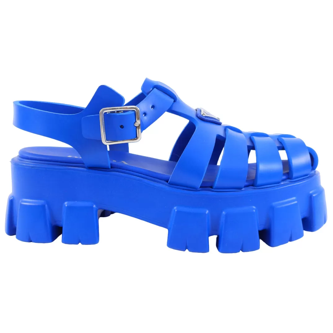 Prada Blue Foam Rubber Fisherman Sandals - 40