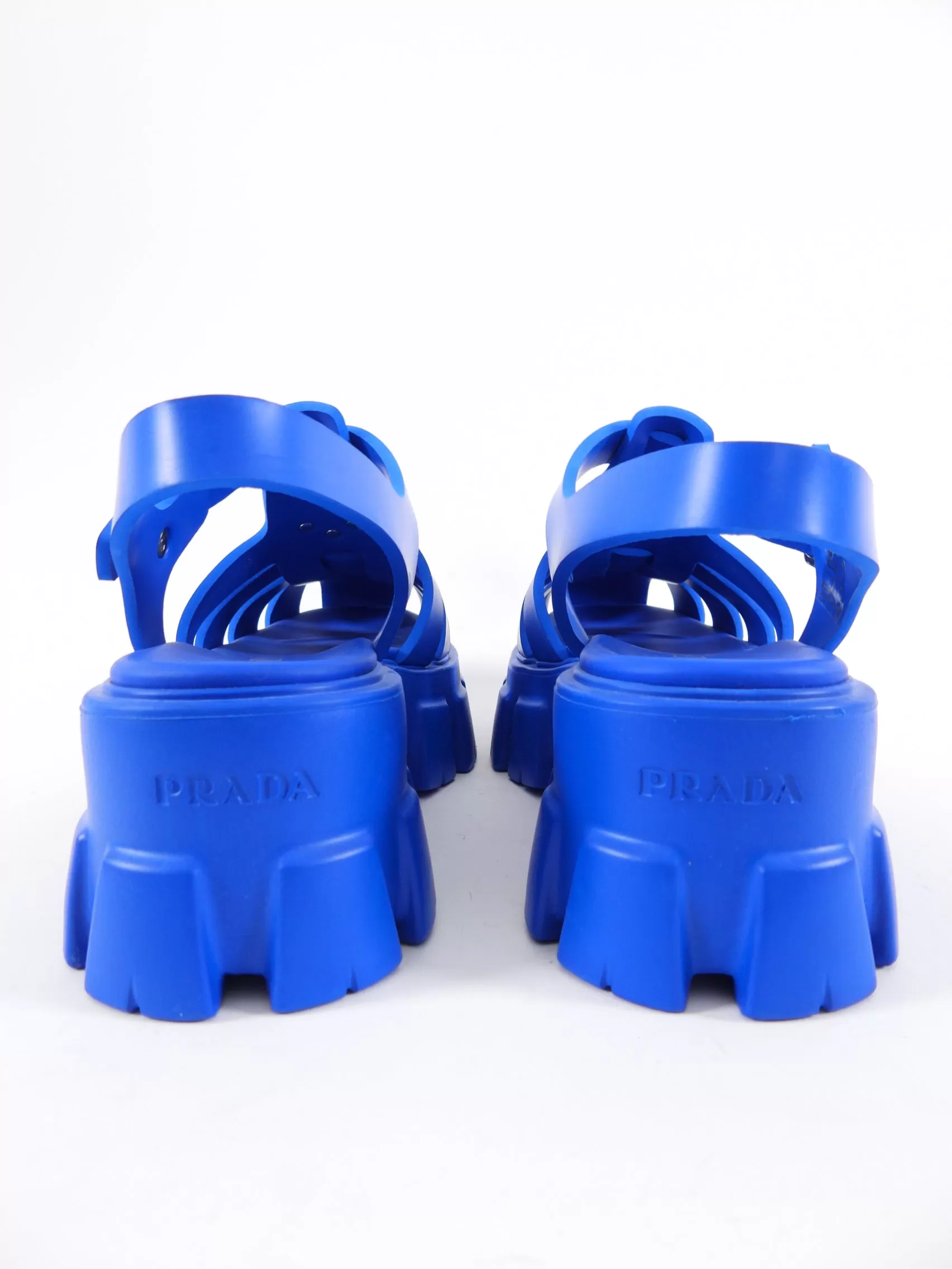 Prada Blue Foam Rubber Fisherman Sandals - 40