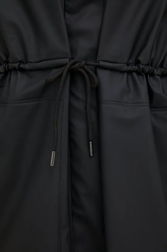 Rains rain jacket 18550 String Parka women's black color