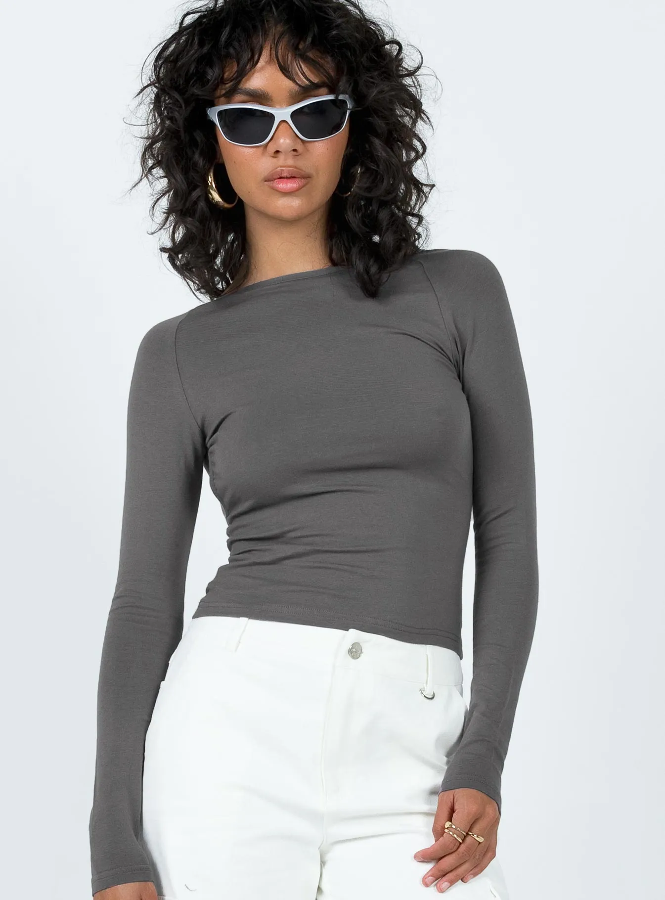 Rixie Long Sleeve Top Grey