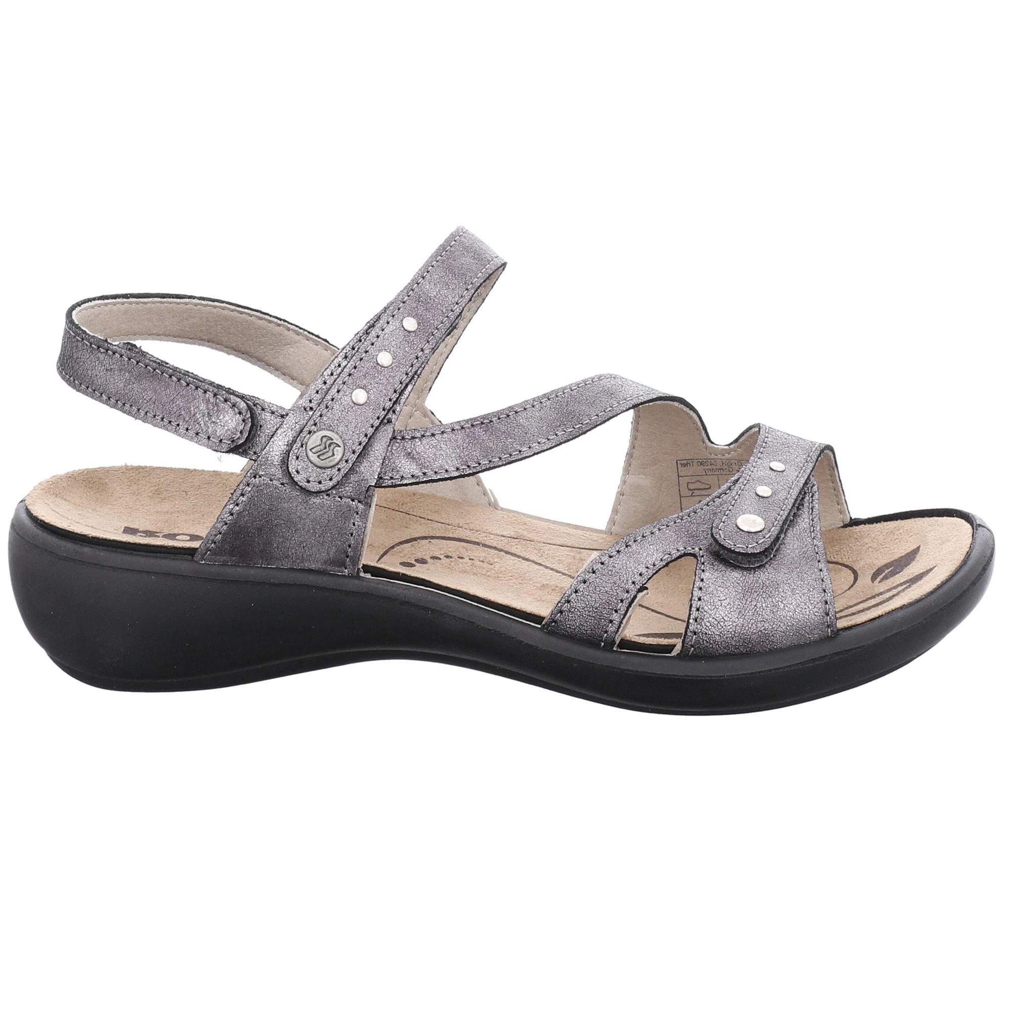 Romika Womens Ibiza 70 Backstrap Sandal- Anthracite Leather