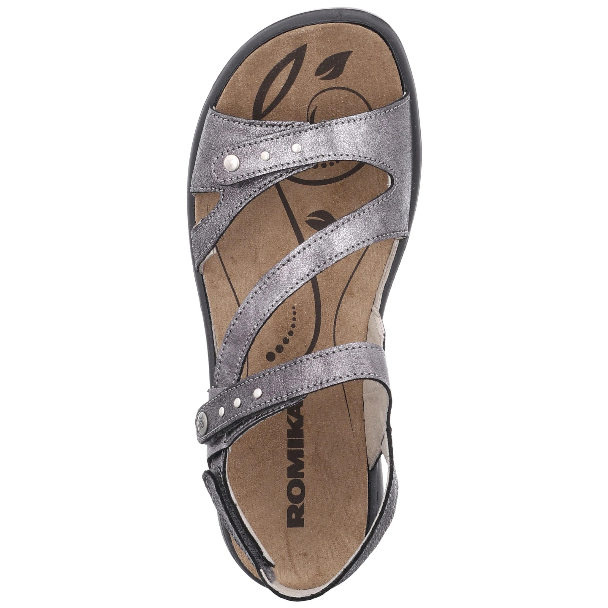 Romika Womens Ibiza 70 Backstrap Sandal- Anthracite Leather