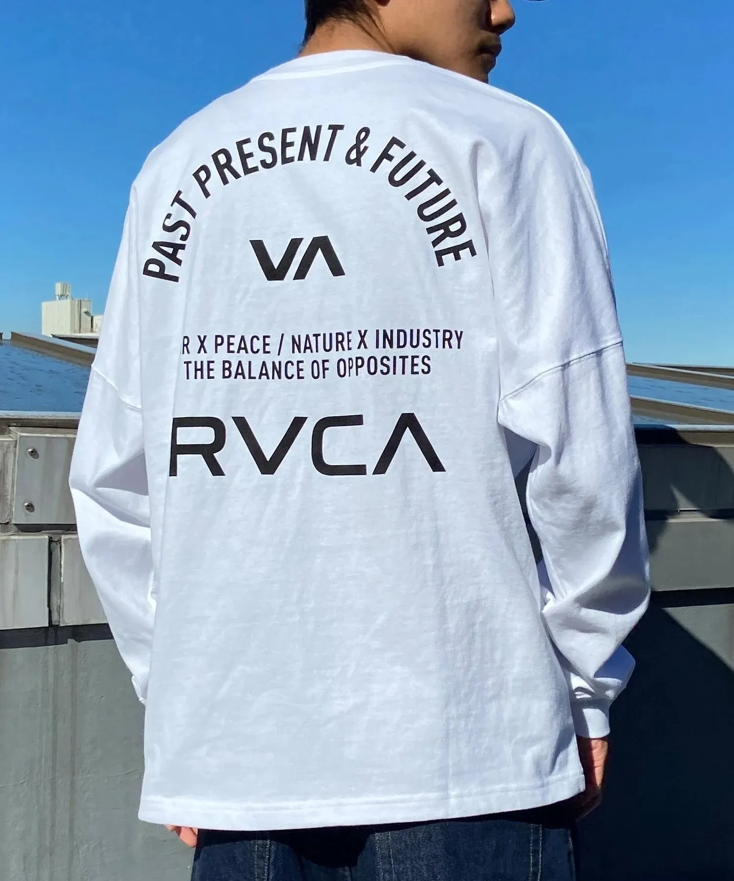 RVCA  |Crew Neck Unisex Street Style Long Sleeves Cotton Oversized