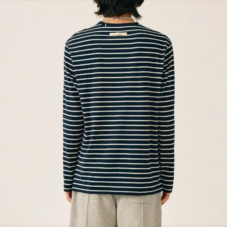 SATUR  |Crew Neck Stripes Unisex Street Style U-Neck Long Sleeves