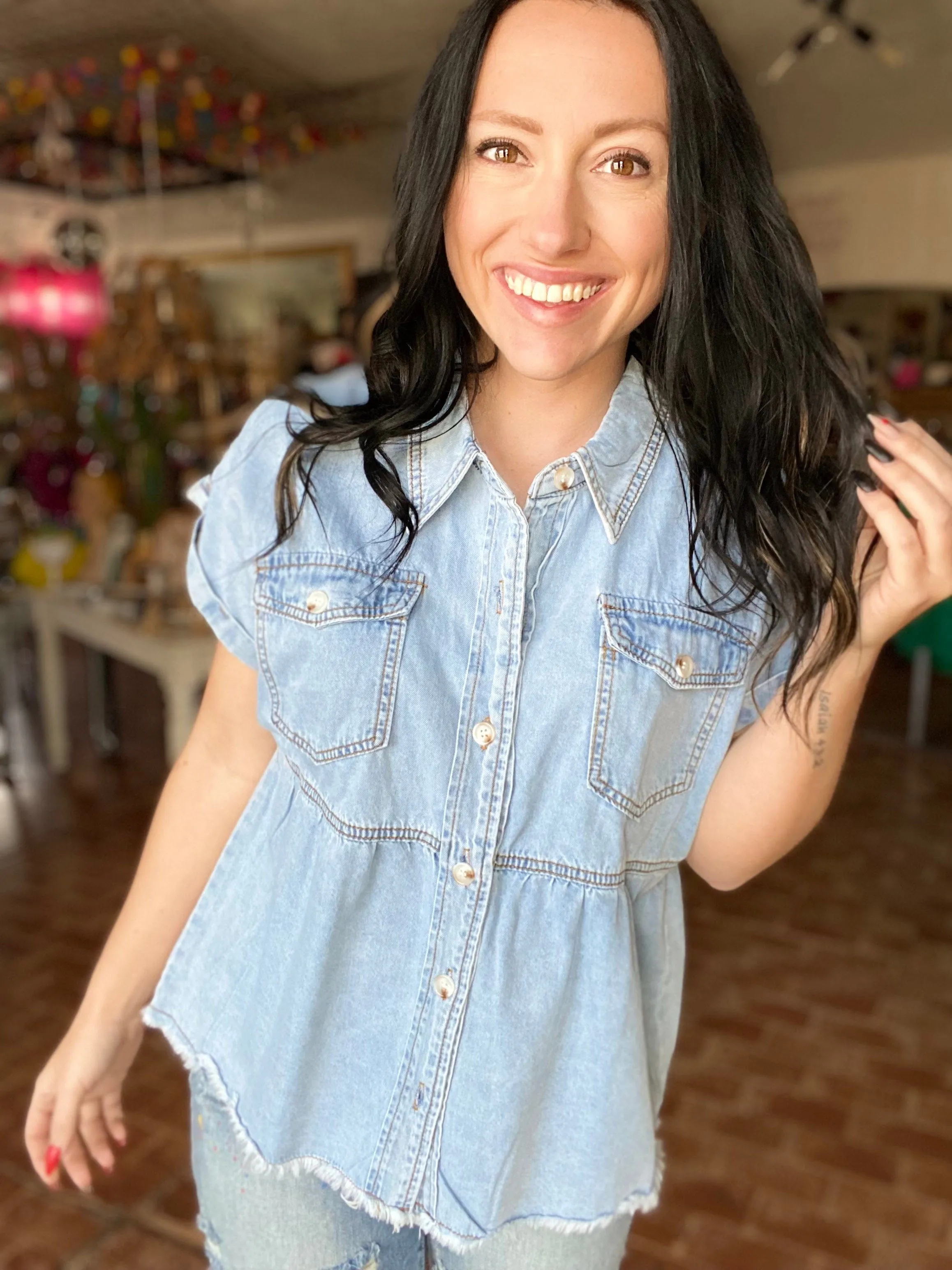 Savanna Denim Blouse