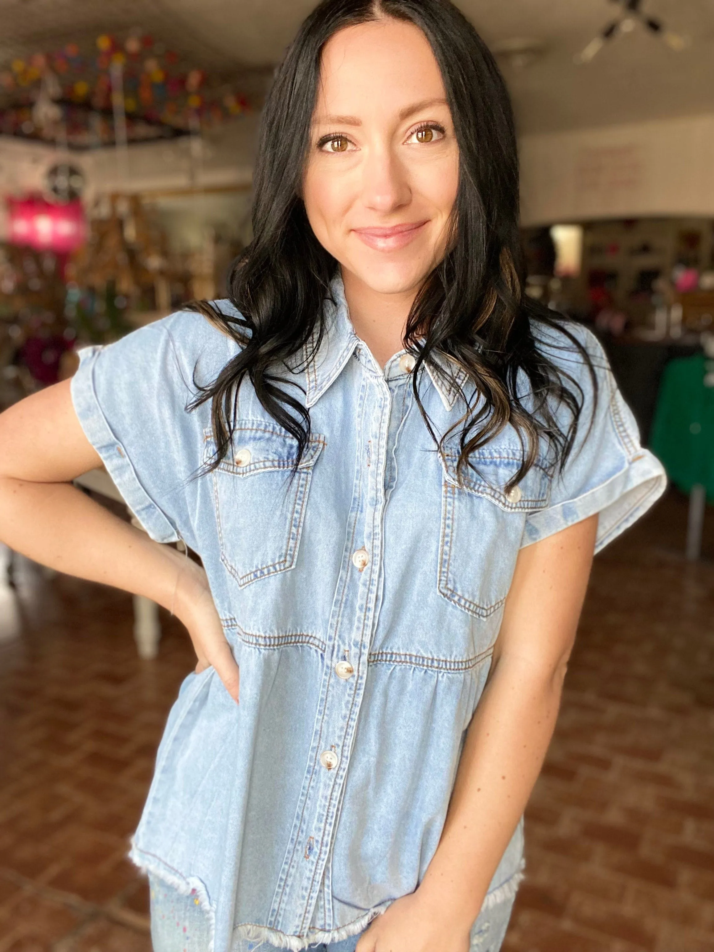 Savanna Denim Blouse