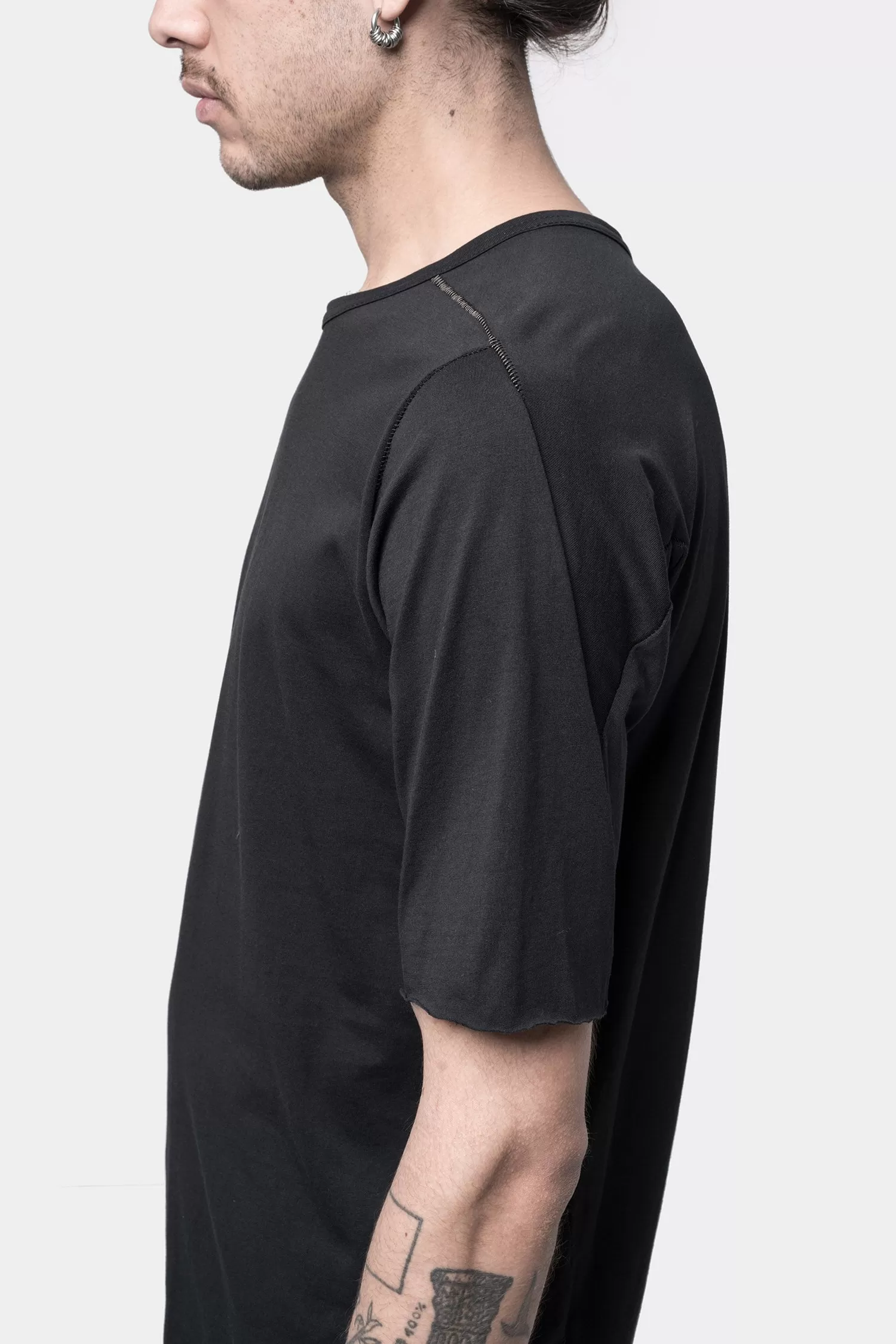 Semi Raglan Short sleeve T-Shirt, Noir