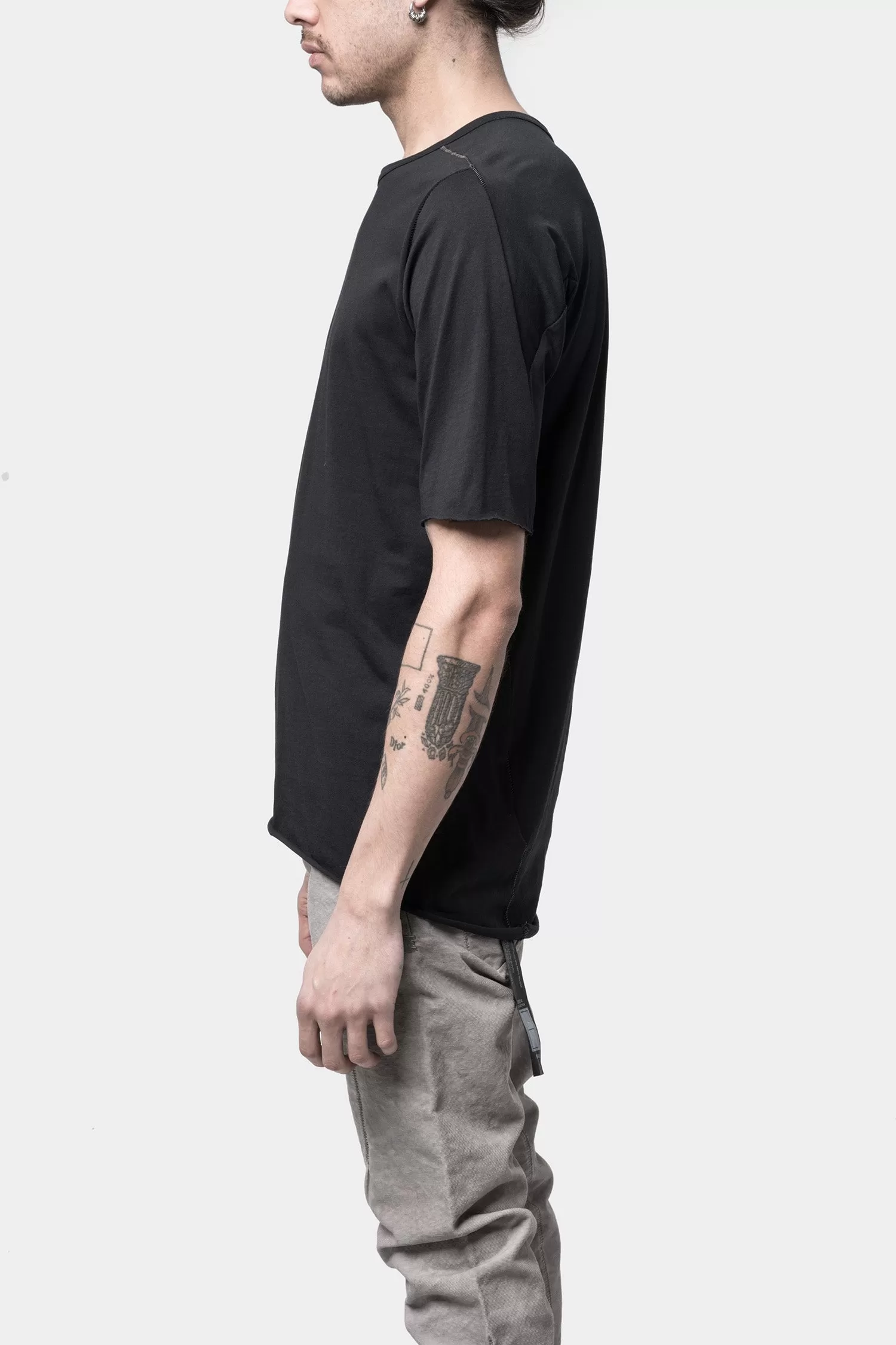 Semi Raglan Short sleeve T-Shirt, Noir