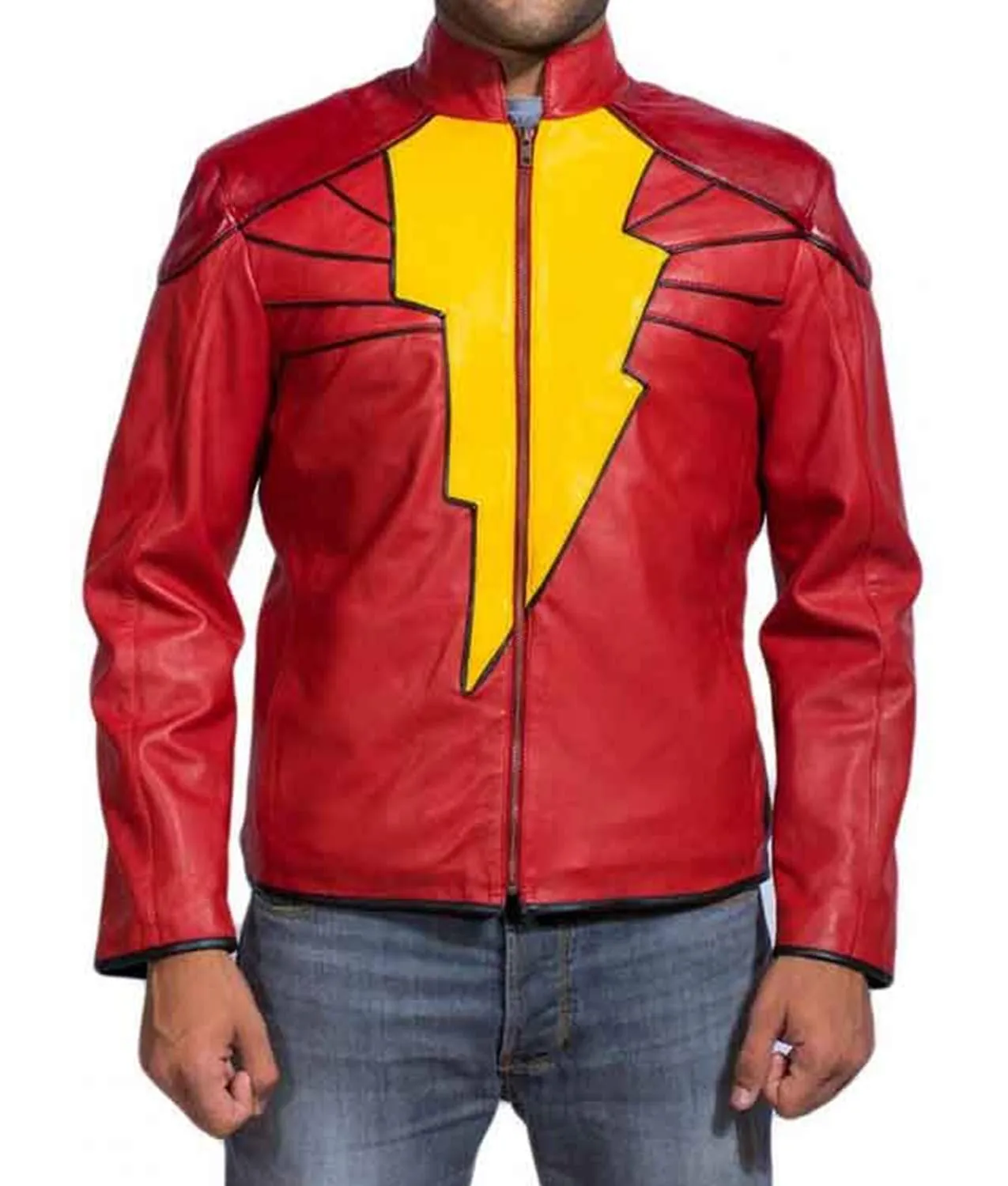 Shazam Leather Jacket | Billy Batson Jacket