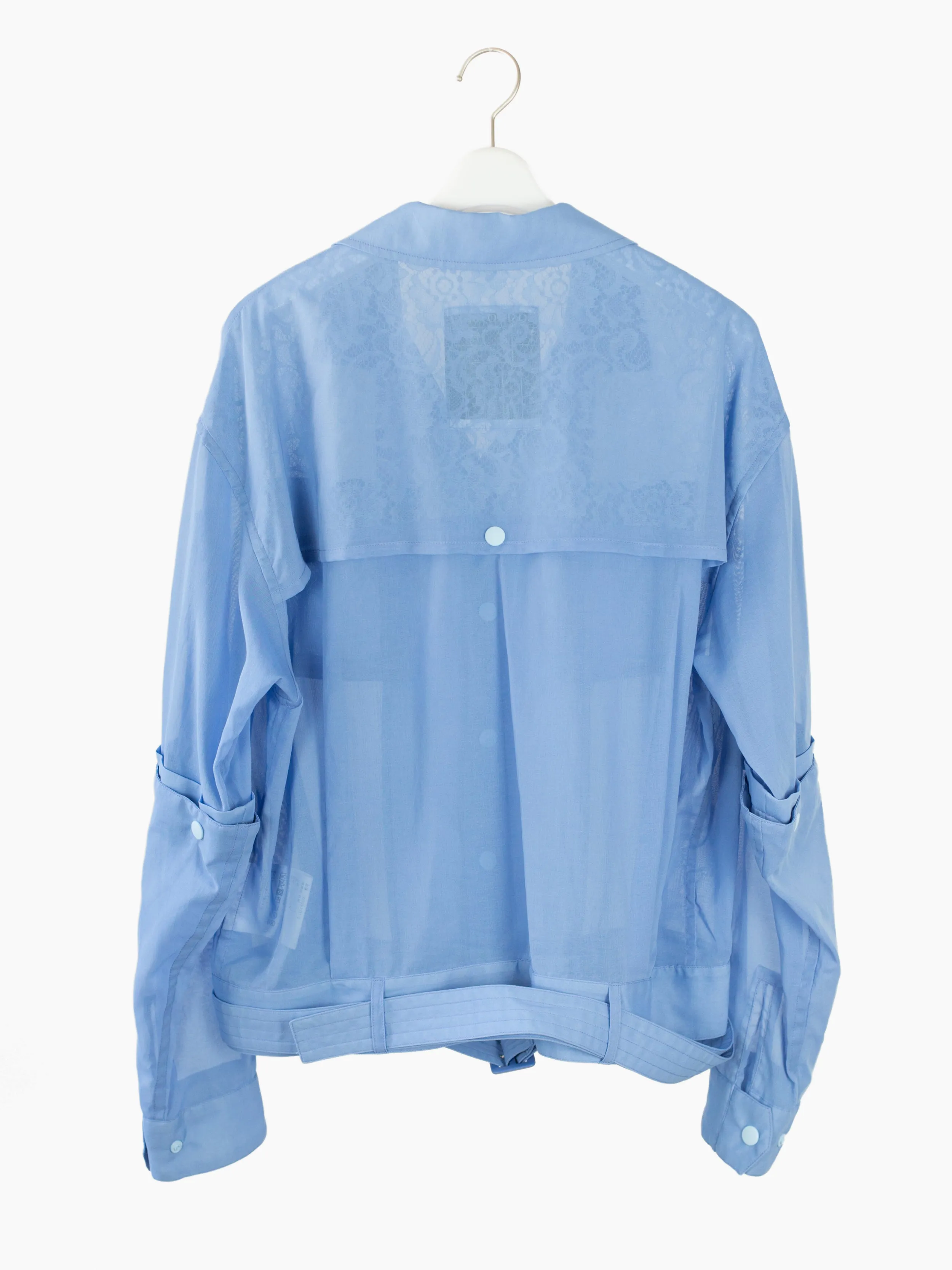 Soshiotsuki SS23 Sheer Cotton Voile Convertible Mechanic's Jacket