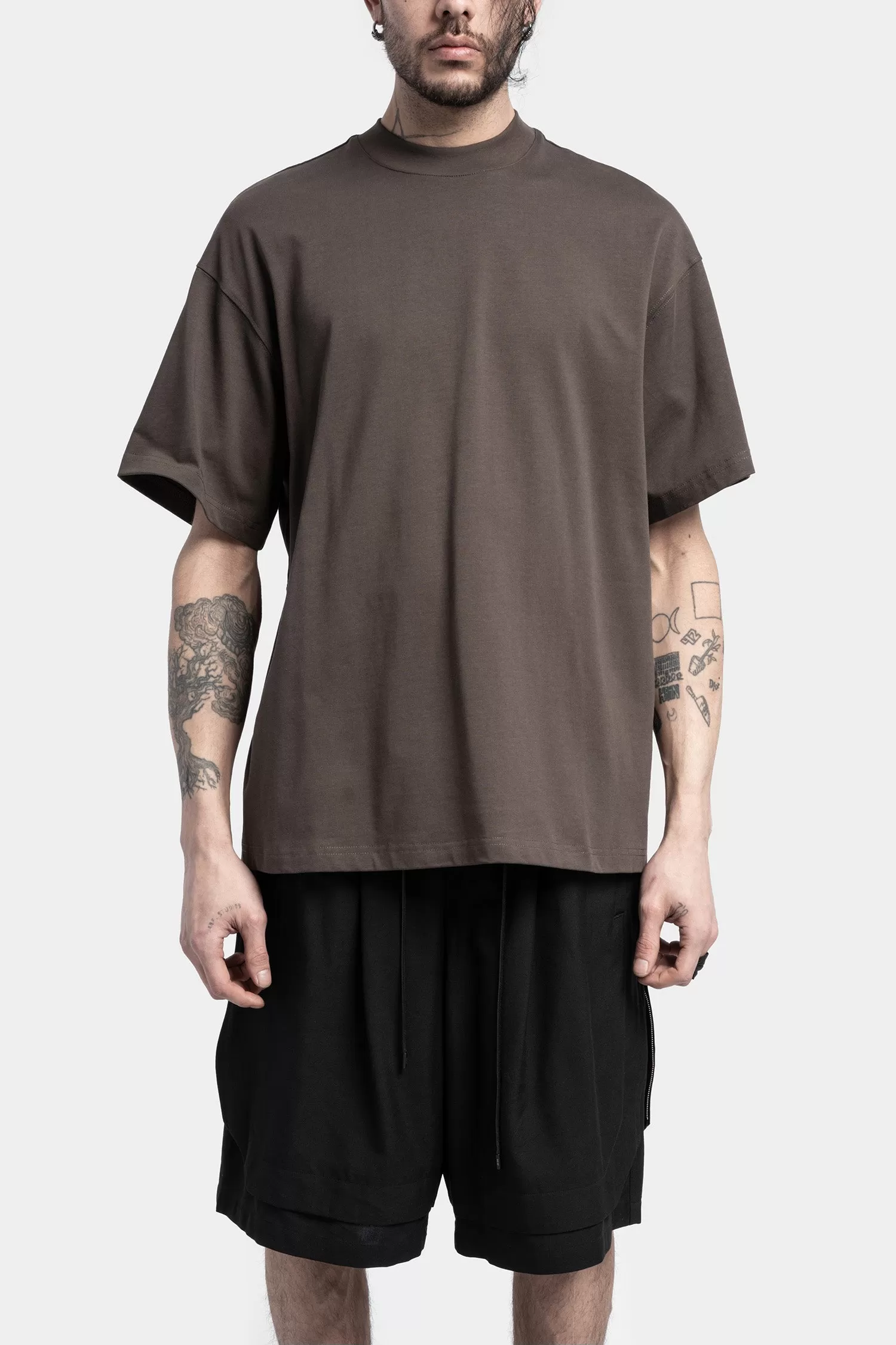 Strapped t-shirt, Khaki Grey